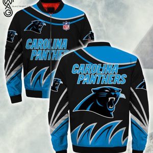 The Carolina Panthers Team All Over Printed Bomber Jacket Carolina Panthers Bomber Jacket