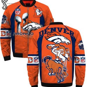 The Denver Broncos All Over Printed Bomber Jacket Denver Broncos Bomber Jacket