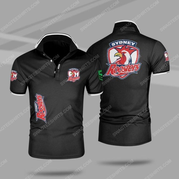 The Sydney Roosters Nfl All Over Print Polo Shirt