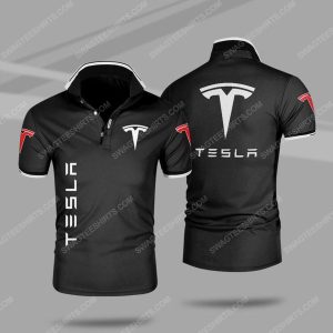 The Tesla Motors Symbol All Over Print Polo Shirt Tesla Polo Shirts