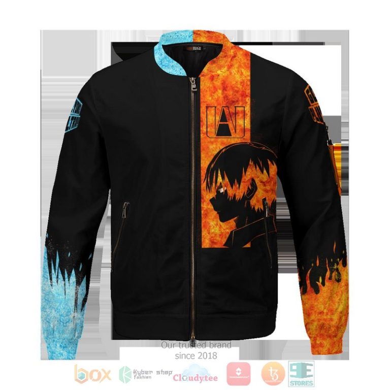 Anime Fire and Ice Todoroki Shoto Bomber Jacket