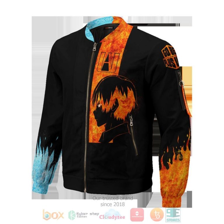 Anime Fire and Ice Todoroki Shoto Bomber Jacket