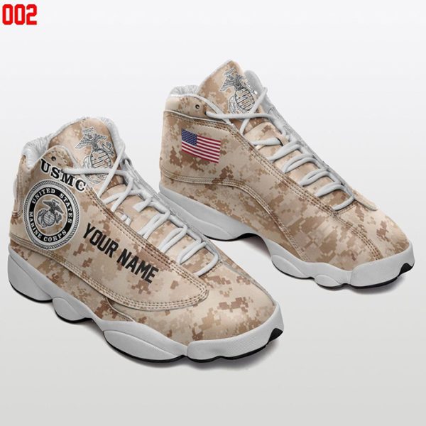 United States Marine Corps Usmc Custom Name Air Jordan 13 Shoes US Marine Corps Air Jordan 13 Shoes