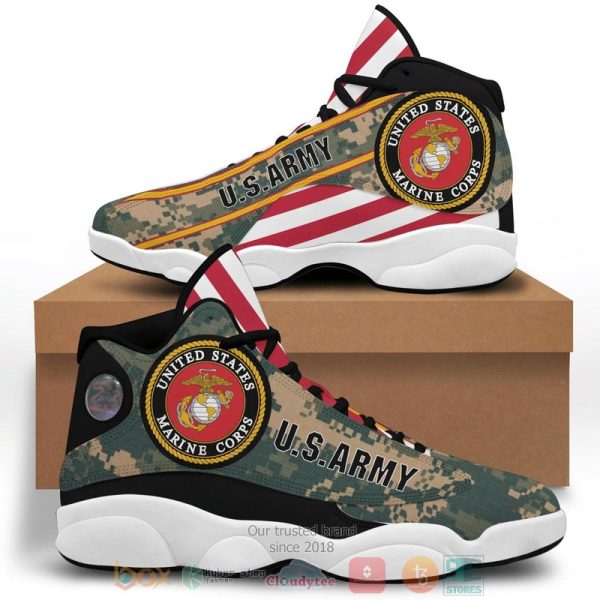 Us Army United States Marine Corps Green Camo Air Jordan 13 Shoes Us Army Air Jordan 13 Shoes