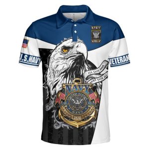 Us Navy Veteran Eagle The Sea Is Ours Polo Shirt Us Navy Polo Shirts