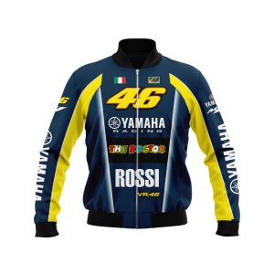 Valentino Rossi 46 The Doctor Yamaha Racing Bomber Jacket Yamaha Bomber Jacket