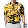 Versace Gold Hibiscus Polo Shirt Versace Polo Shirts