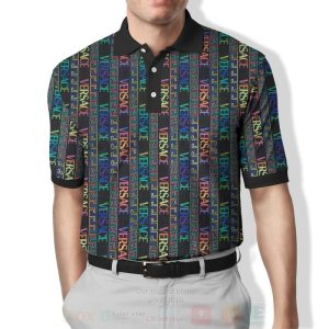 Versace Multi Color Polo Shirt Versace Polo Shirts