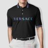 Versace Reflective Color Black Polo Shirt Versace Polo Shirts
