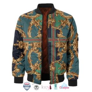 Versace Royal Texture 3D Bomber Jacket Versace Bomber Jacket