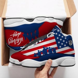 Veterans Day American Flag All Over Printed Air Jordan 13 Sneakers Veteran Air Jordan 13 Shoes