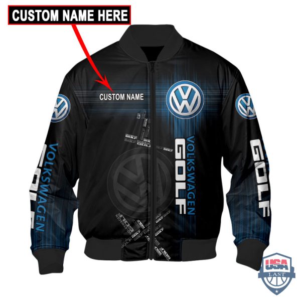 Volkswagen Golf Flash Custom Name Bomber Jacket Volkswagen Bomber Jacket