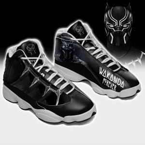 Wakanda Forever Black Panther Air Jordan 13 Sneaker Black Panther Air Jordan 13 Shoes