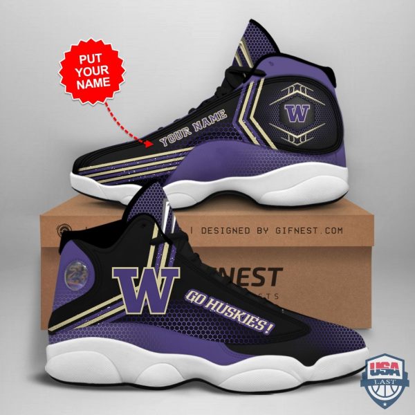 Washington Huskies Air Jordan 13 Custom Name Personalized Shoes Washington Huskies Air Jordan 13 Shoes