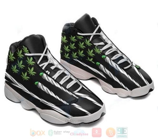 Weed Cannabis Flag Air Jordan 13 Shoes Cannabis Air Jordan 13 Shoes