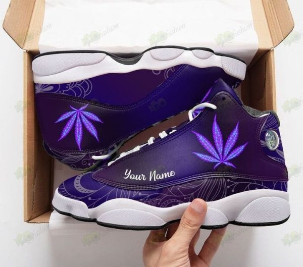 Weed Cannabis Psychedelic Personalized Air Jordan 13 Sneaker Shoes Cannabis Air Jordan 13 Shoes