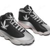 Weed Leaf Silver Metal All Over Printed Air Jordan 13 Sneakers Weed Air Jordan 13 Shoes