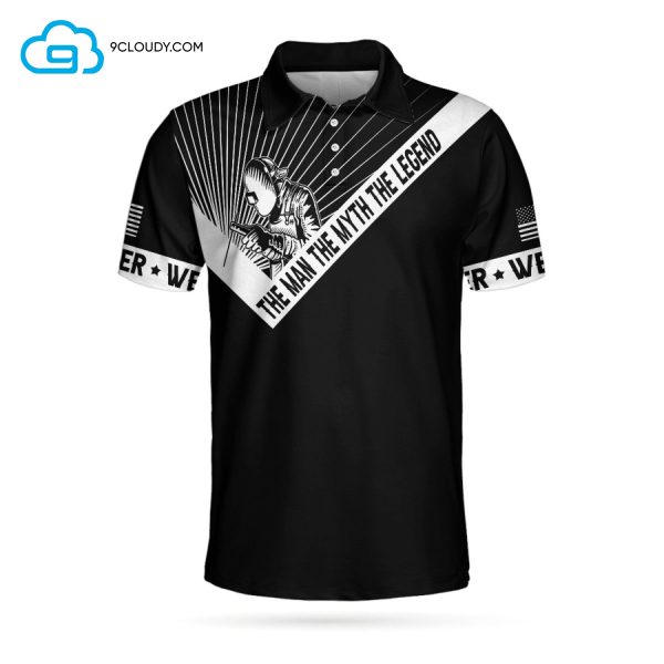 Welder The Man The Myth The Legend Full Printing Polo Shirt