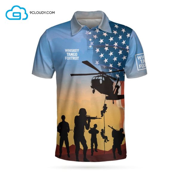 Whiskey Tango Foxtrot Military Full Printing Polo Shirt