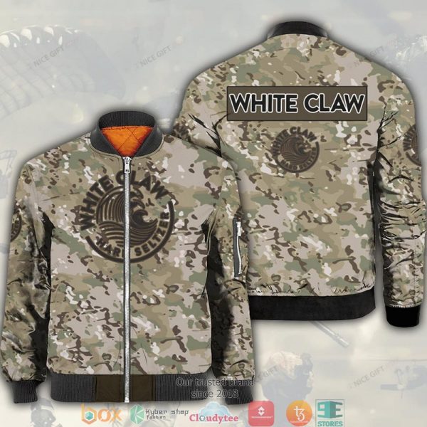 White Claw Hard Seltzer Camouflage Bomber Jacket