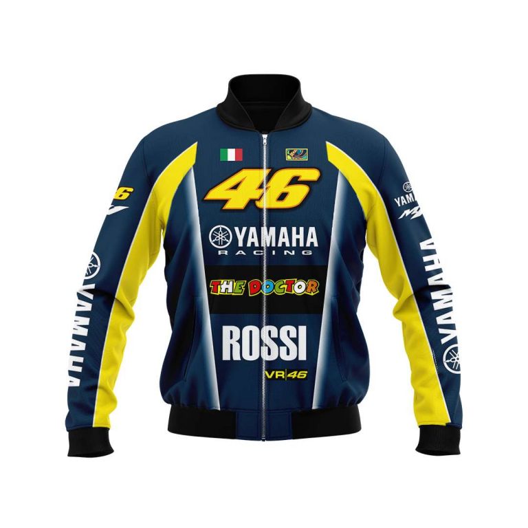 Bliv overrasket nok bekymring Yamaha Racing The Doctor Valentino Rossi 46 Bomber Jacket - Hot Sale 2023