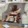 STEAMPUNK SIR CAT LOVERS FLEECE BLANKET GIFT FOR FAN