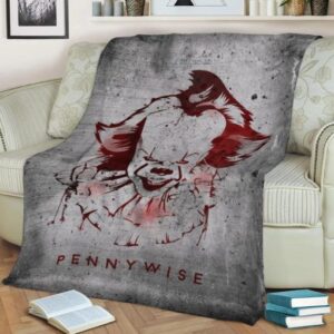 PENNYWISE CLOWN POSTER FLEECE BLANKET GIFT FOR FAN