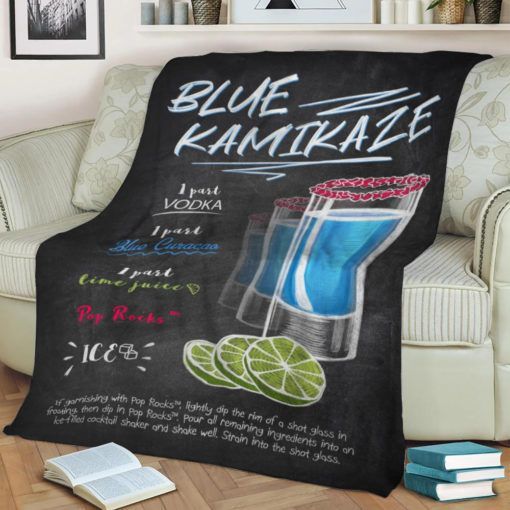 BLUE KAMIKAZE BEST SELLER FLEECE BLANKET GIFT FOR FAN BLUE KAMIKAZE BEST SELLER FLEECE BLANKET GIFT FOR FAN