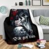FALL IN LOVE WITH SKULLS YOU AND ME WE GOT THIS FLEECE BLANKET