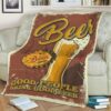 VINTAGE BEER FLEECE BLANKET GIFT FOR FAN