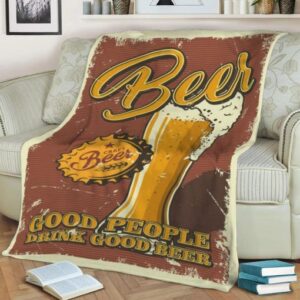 VINTAGE BEER FLEECE BLANKET GIFT FOR FAN