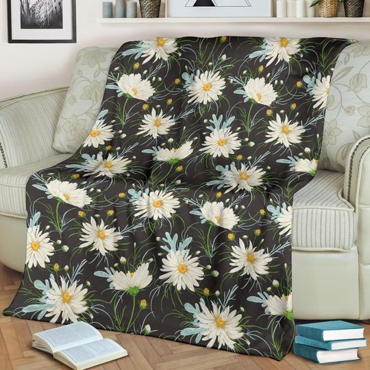 WHITE JAPAN DAISY BEST SELLER FLEECE BLANKET GIFT FOR FAN WHITE JAPAN DAISY BEST SELLER FLEECE BLANKET GIFT FOR FAN