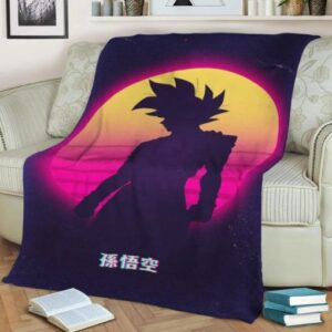 GOKU IN RETRO BEST SELLER FLEECE BLANKET GIFT FOR FAN