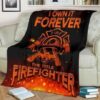 FIREFIGHTER FLEECE BLANKET GIFT FOR FAN