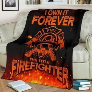FIREFIGHTER FLEECE BLANKET GIFT FOR FAN