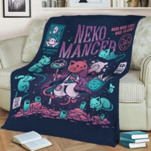 NEKO MANCER CAT LOVERS FLEECE BLANKET GIFT FOR FAN