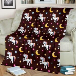 UNICORN MOON STAR BESTSELLER FLEECE BLANKET GIFT FOR FAN