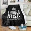 I RIDE A BIKE BESTSELLER FLEECE BLANKET GIFT FOR FAN