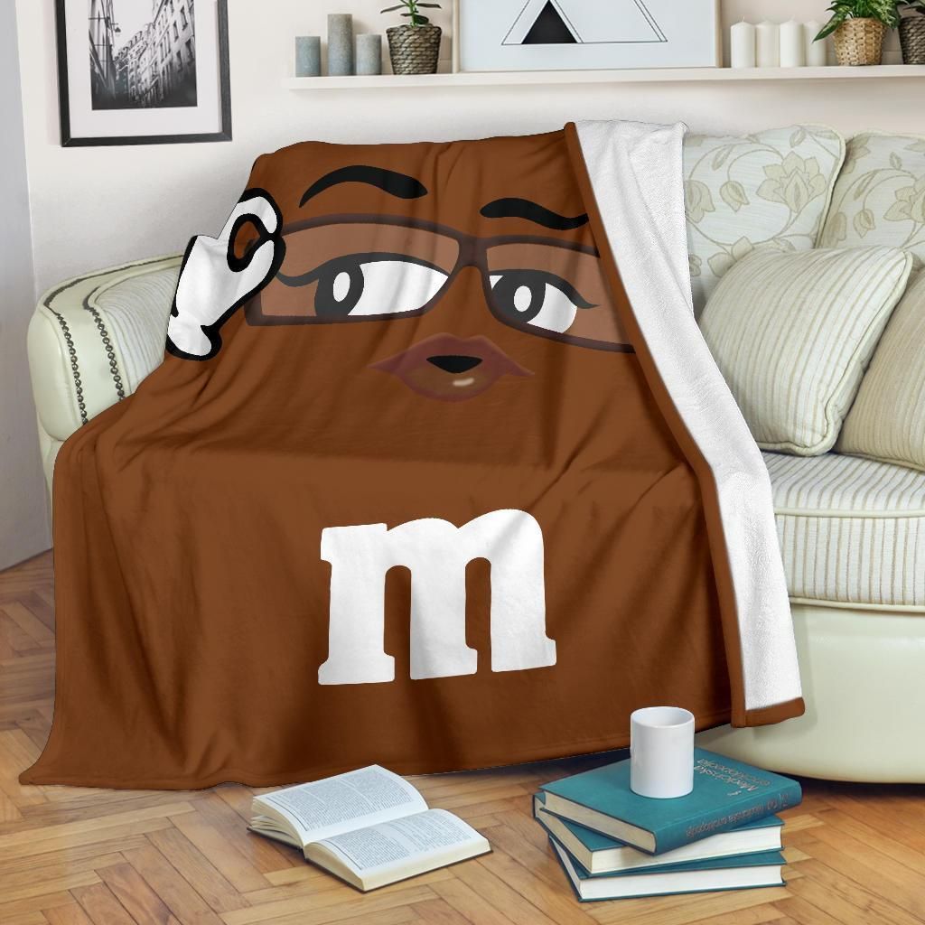 BROWN M&M FLEECE BLANKET GIFT FOR FAN BROWN M&M FLEECE BLANKET GIFT FOR FAN