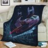 TIE FIGHTER FLEECE BLANKET GIFT FOR FAN