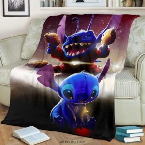 CUTE CRAZY STITCH BEST SELLER FLEECE BLANKET GIFT FOR FAN