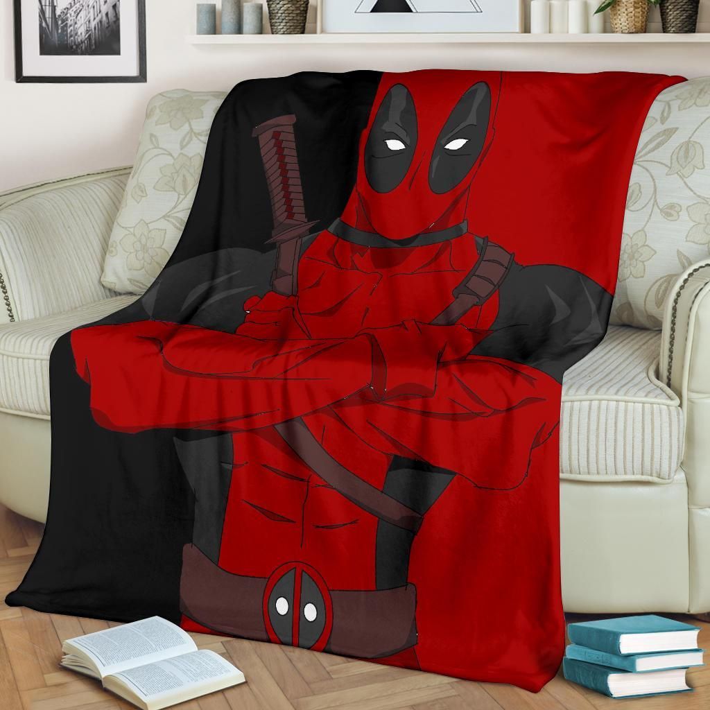 DEADPOOL MARVEL FLEECE BLANKET GIFT FOR FAN DEADPOOL MARVEL FLEECE BLANKET GIFT FOR FAN