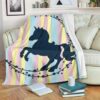 UNICORN COLORFUL FLEECE BLANKET GIFT FOR FAN