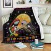 JACK SKELLINGTON AND SALLY FAMILY FLEECE BLANKET GIFT FOR FAN