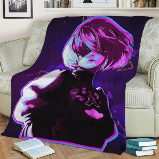 NIER AUTOMATA FLEECE BLANKET GIFT FOR FAN NIER AUTOMATA FLEECE BLANKET GIFT FOR FAN