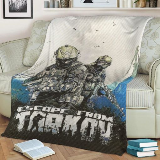 ESCAPE FROM TARKOV FLEECE BLANKET GIFT FOR FAN ESCAPE FROM TARKOV FLEECE BLANKET GIFT FOR FAN