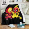 FUNNY PIKACHU DEADPOOL CHANGE SHIRT FLEECE BLANKET GIFT FOR FAN