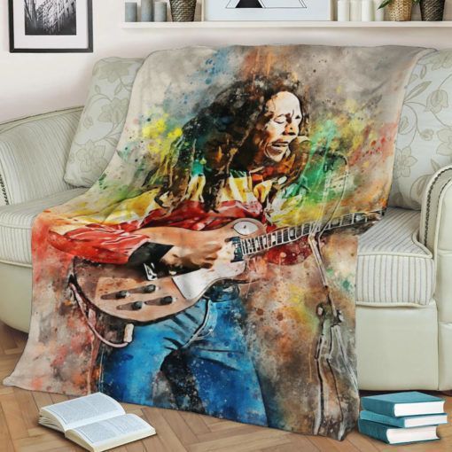 BOB MARLEY FLEECE BLANKET GIFT FOR FAN BOB MARLEY FLEECE BLANKET GIFT FOR FAN