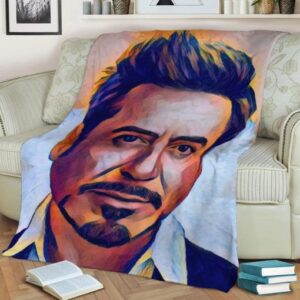 ROBERT DOWNEY JR FLEECE BLANKET GIFT FOR FAN