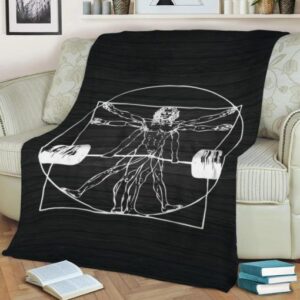 VITRUVIAN BARBELL MAN ANIME JAPAN BEST SELLER FLEECE BLANKET GIFT FOR FAN